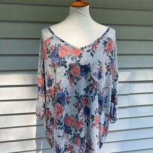 Torrid sweater Floral dolman top